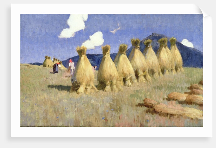 Seven Cornstooks in Upper Hungary, c.1906 by Adrian Scott Stokes