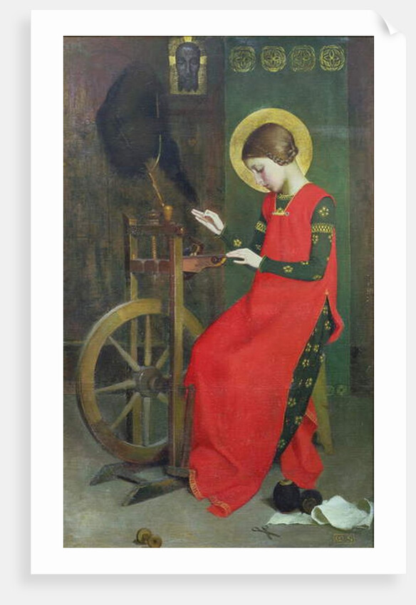 St. Elizabeth of Hungary spinning Wool for the Poor, c. 1895 by Marianne Stokes