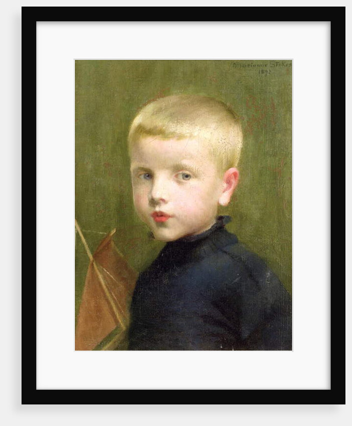 Portrait of a Boy with a Model Sailing Boat, 1893 by Marianne Stokes