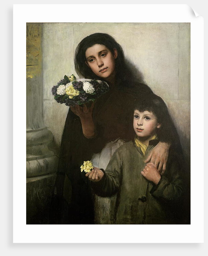 Buy a Bunch of Pretty Flowers?, 1883 by George Morton