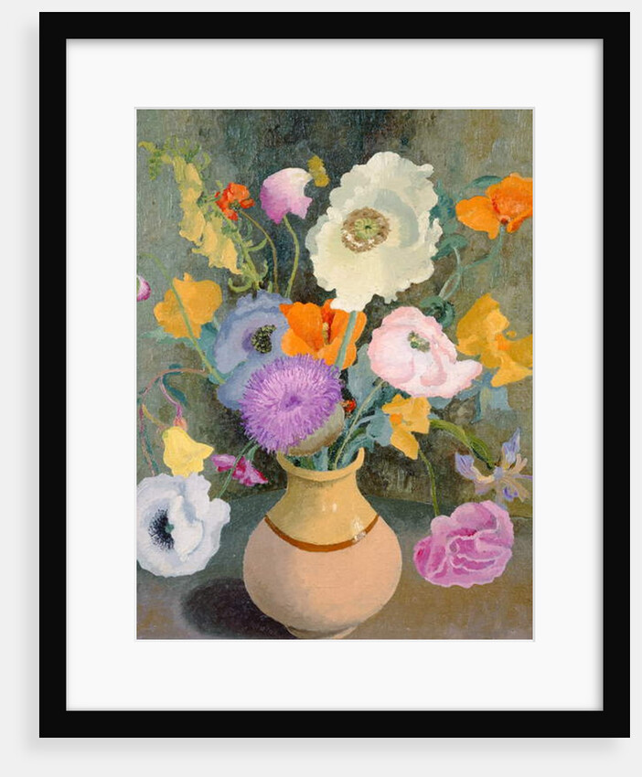 Poppies and Sweet Peas by Cedric Morris