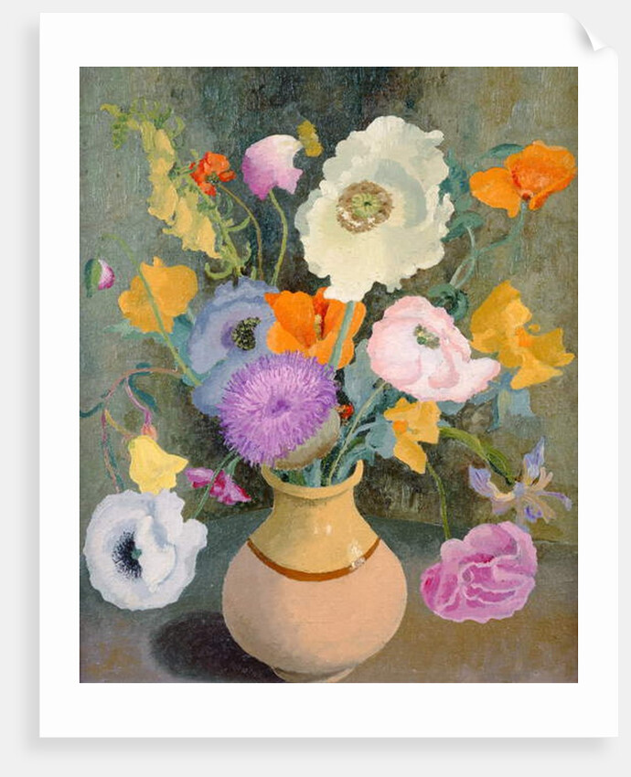 Poppies and Sweet Peas by Cedric Morris