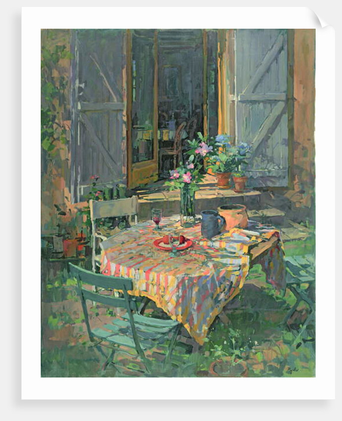 Courtyard and Blue Doors by Susan Ryder