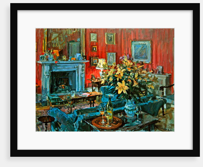 Hearth and Yellow Flowers by Susan Ryder