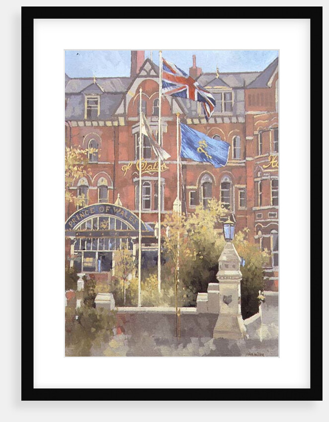 Flags outside the Prince of Wales, Southport, 1991 by Peter Miller
