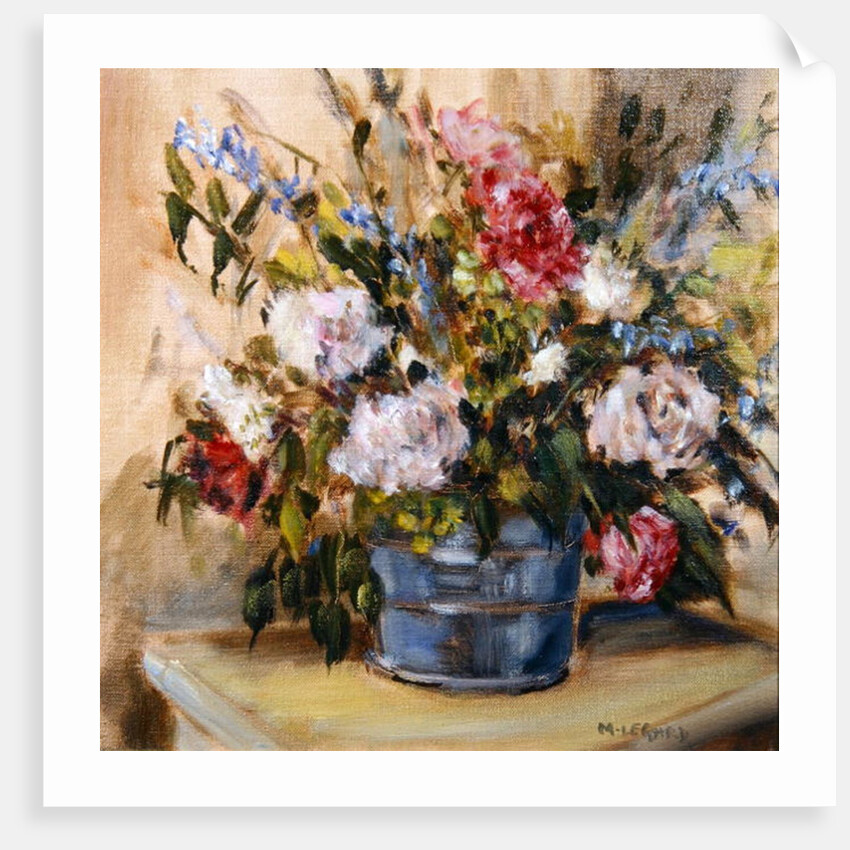 Flowers in a bucket by Miranda Legard