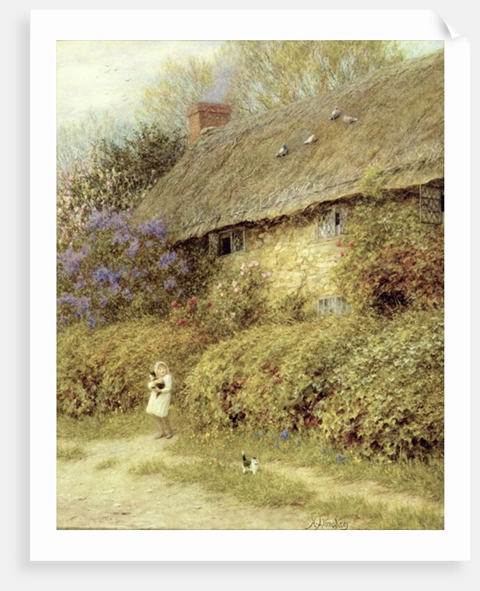 Old Cottage at Freshwater, Isle of Wight by Helen Allingham