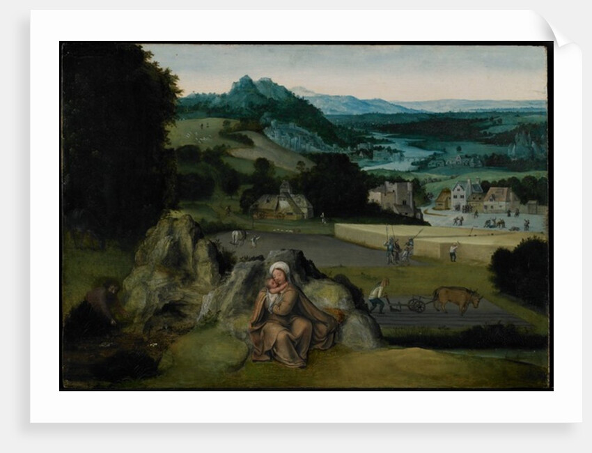 The Rest on the Flight into Egypt c.1518-24 by Joachim (workshop of) Patinir