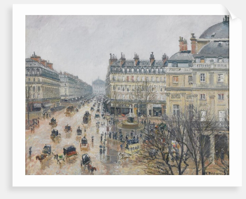 Place du Théâtre Français, Paris: Rain, 1898 by Camille Pissarro