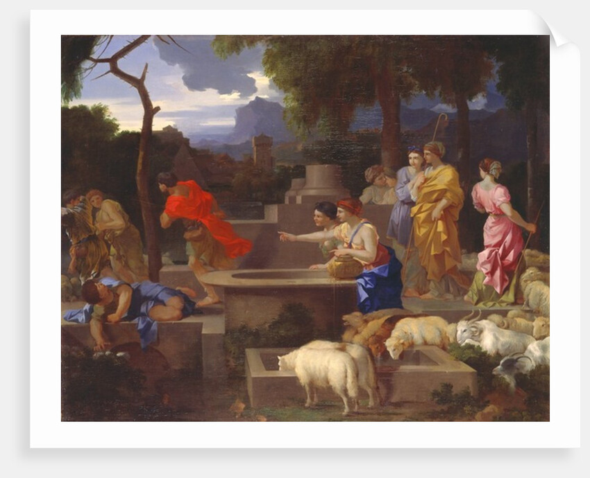 Moses Defending the Daughters of Jethro by Sebastien Bourdon