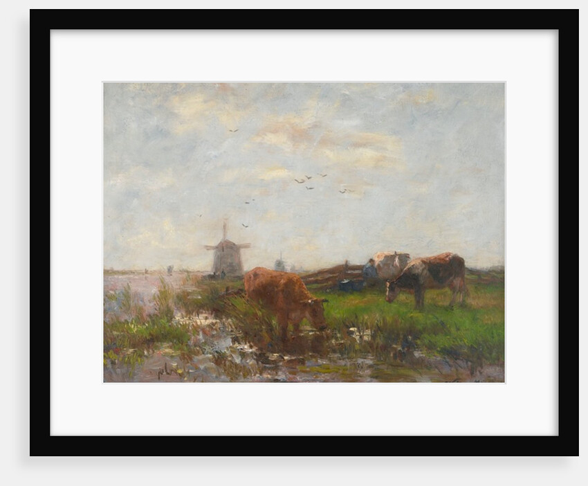 Cattle Grazing at the Water's Edge, c.1880-90 by Willem Maris
