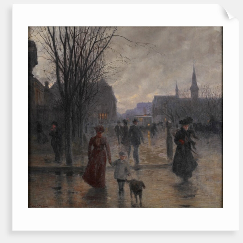Rainy Evening on Hennepin Avenue, c.1902 by Robert Koehler