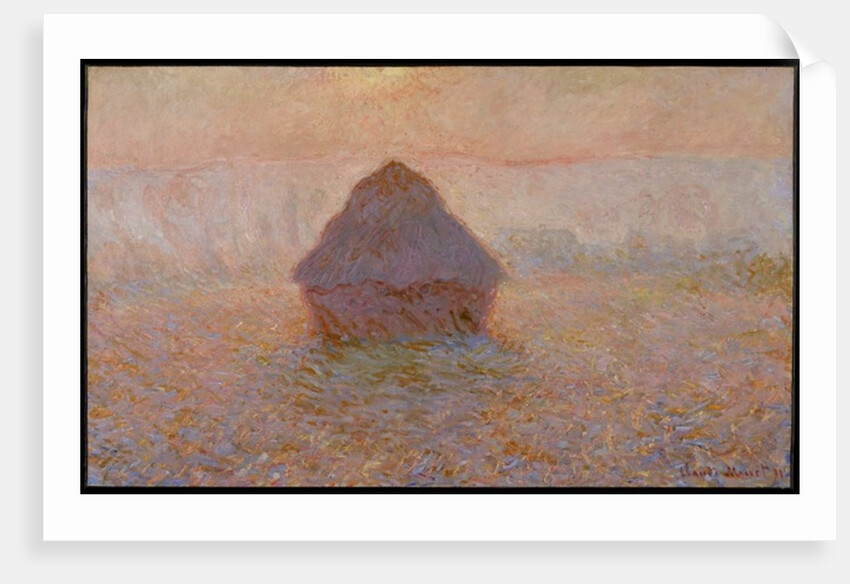 Grainstack, Sun in the Mist, 1891 by Claude Monet