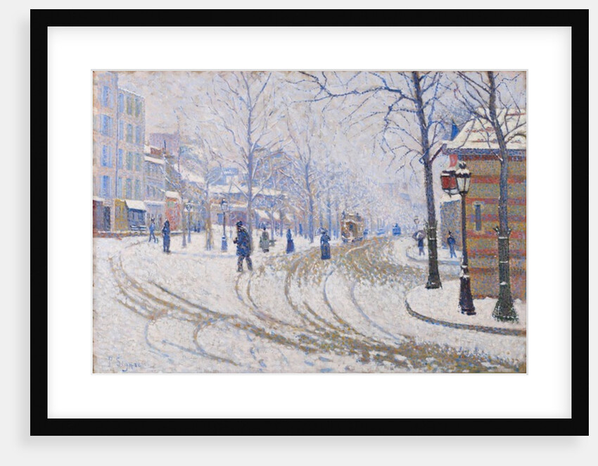 Snow, Boulevard de Clichy, Paris, 1886 by Paul Signac