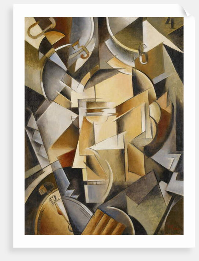 The Clockmaker, c.1914 by Klyun Ivan (1873-1943)