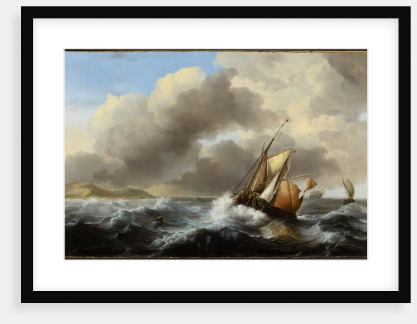 Fishing Vessels Offshore in a Heavy Sea, 1864 by Ludolf I Backhuysen