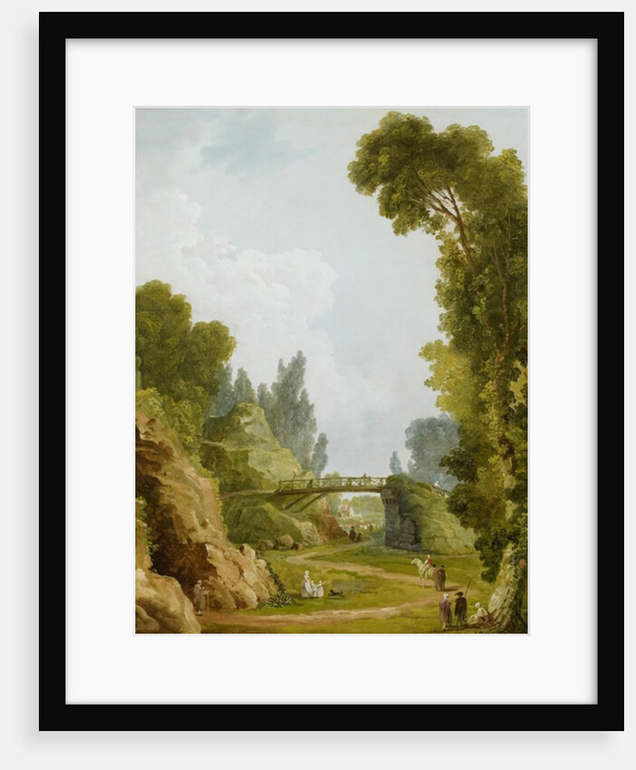 The Rustic Bridge, Château de Méréville, France, c.1785 by Hubert Robert