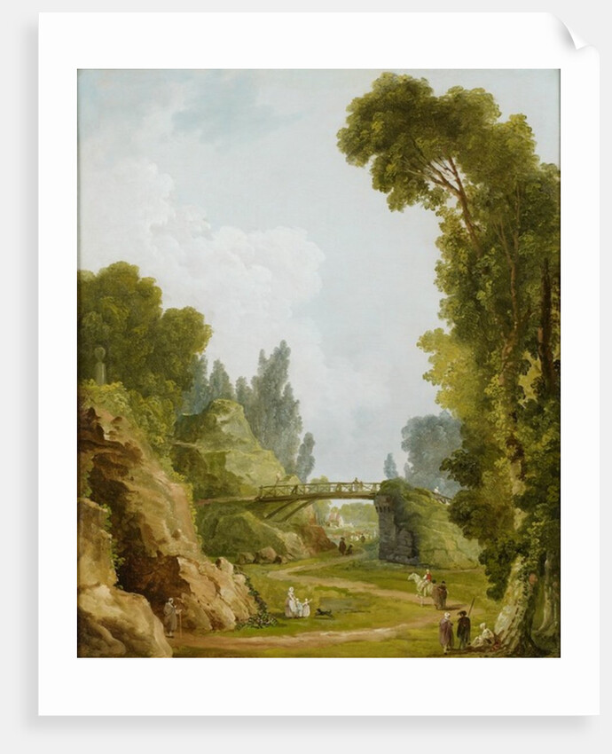 The Rustic Bridge, Château de Méréville, France, c.1785 by Hubert Robert