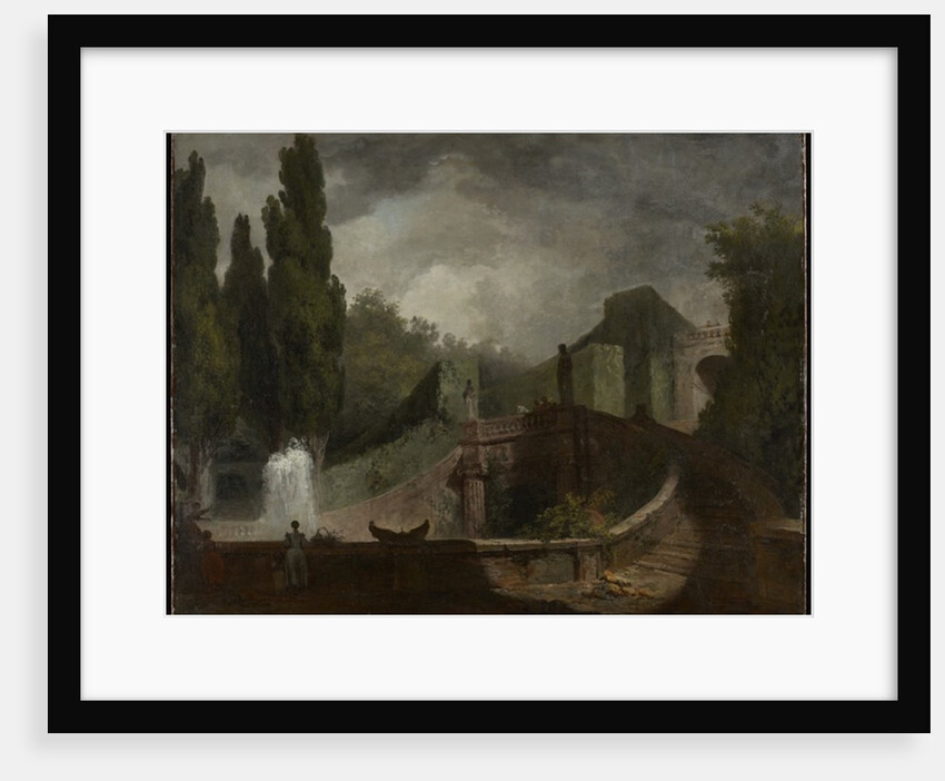 The Grand Staircase of the Villa d'Este at Tivoli, c.1759 by Jean-Honore Fragonard