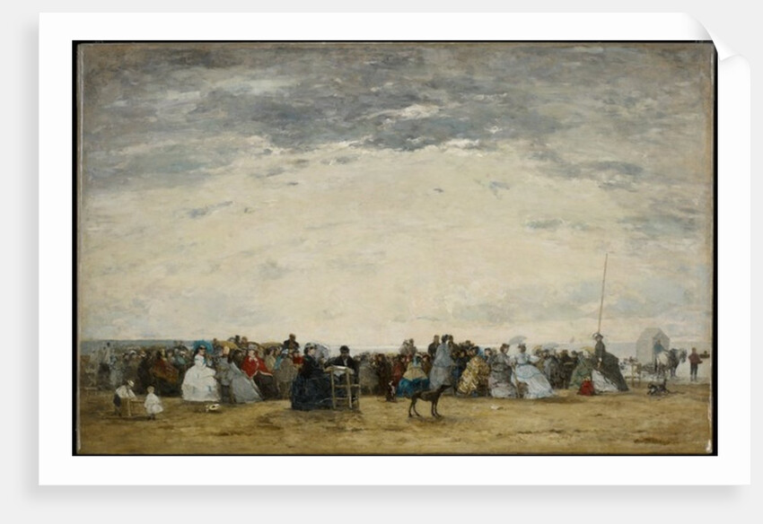 Vacationers on the Beach at Trouville, 1864 by Eugene Louis Boudin