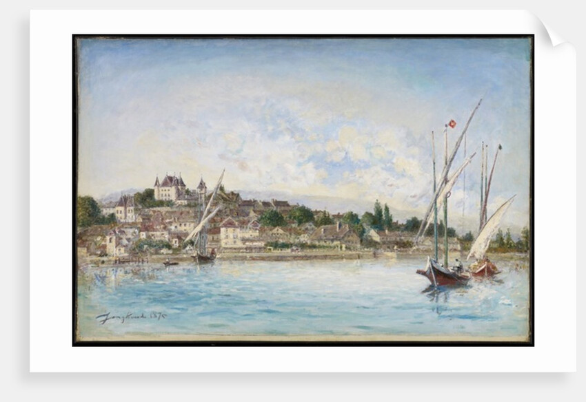 Landscape from Lake Leman to Nyon, 1875 by Johan-Barthold Jongkind