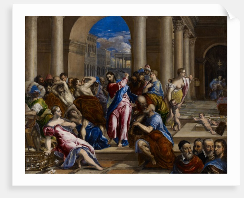 Christ Driving the Money Changers from the Temple, c.1570 by El (1541-1614) Greco
