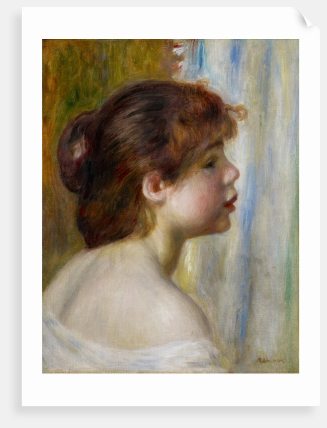 Head of a young woman, late 19th century by Pierre Auguste Renoir