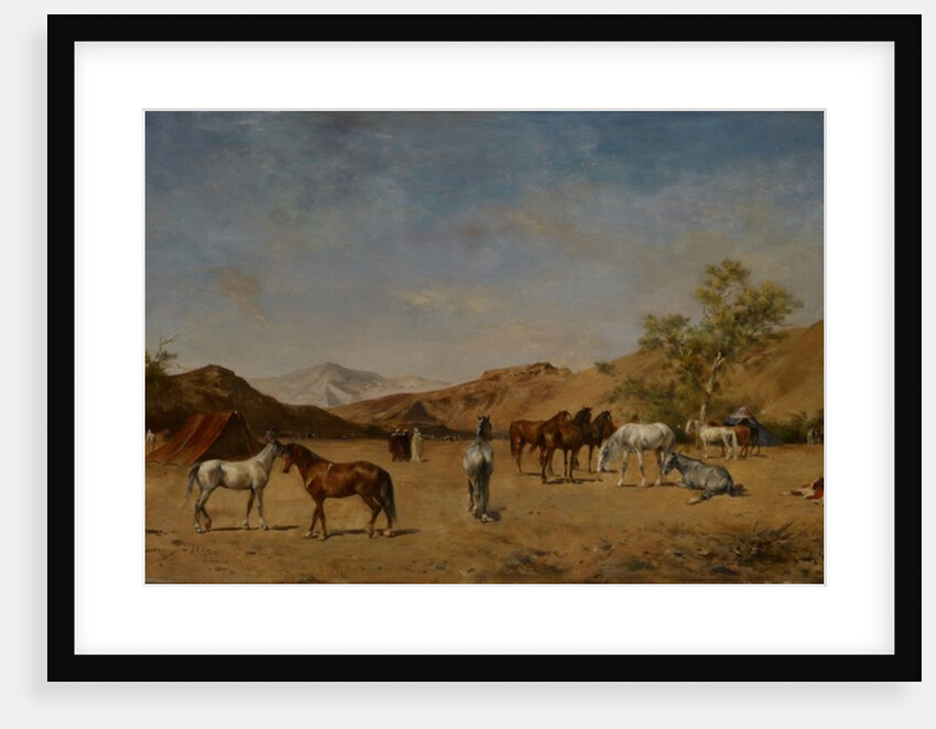 An Arabian Camp, 1873 by Eugene Fromentin