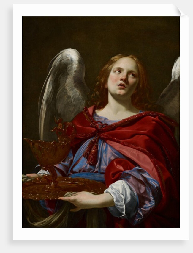 Angels with Attributes of the Passion: Angel Holding the Vessel and Towel for washing the hands of Pontius Pilate, c.1624 by Simon Vouet