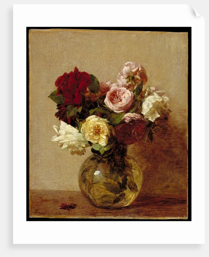 Roses, 1884 by Ignace Henri Jean Fantin-Latour