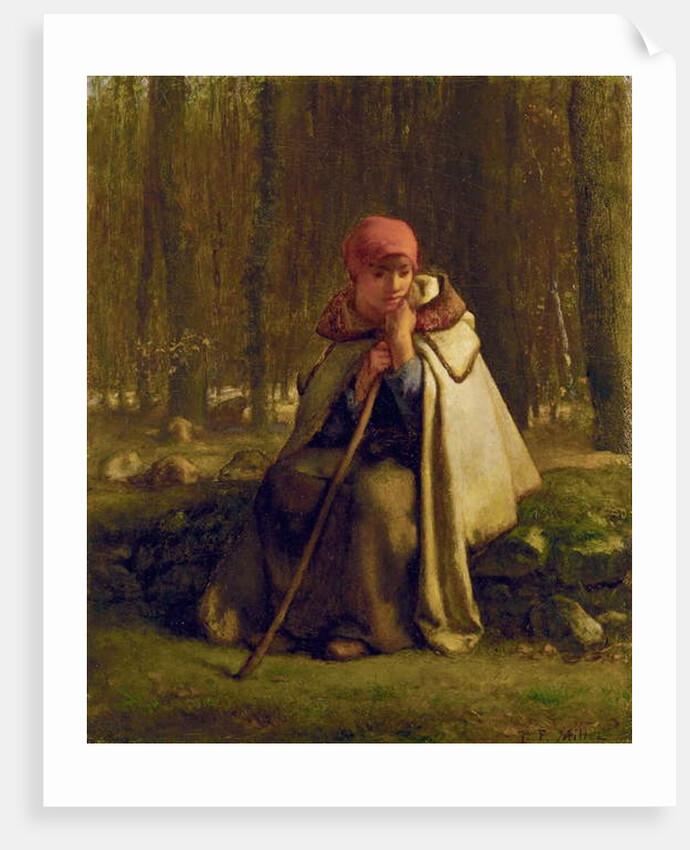 Seated Shepherdess, c.1852 by Jean-Francois Millet