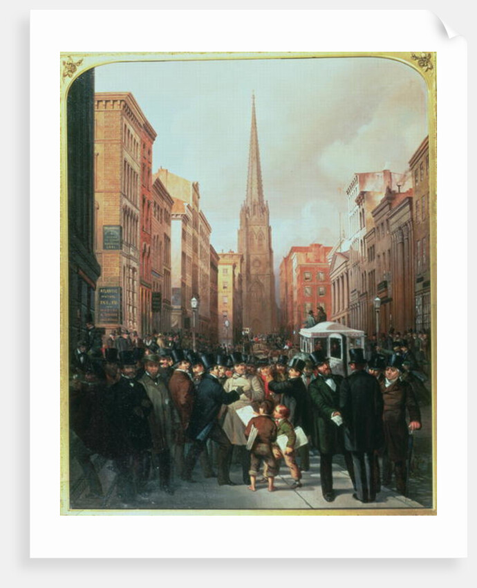 Wall Street, 13th October 1857 by J.H. & Rosenburg C. Cafferty