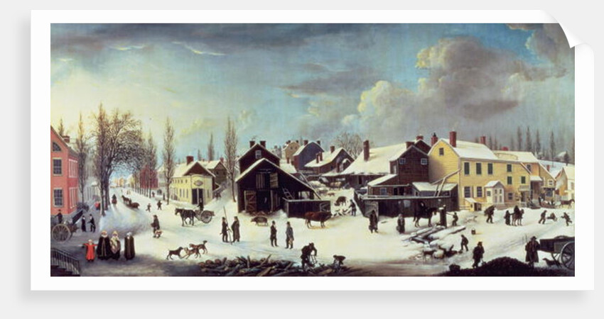 Winter Scene in Brooklyn, c.1817 by Louisa Ann Coleman