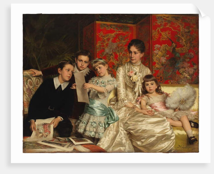 Family Group by Michele Gordigiani