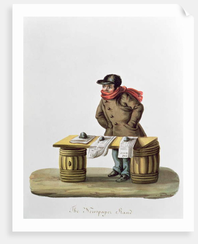 The Newspaper Stand, c.1840-44 by Nicolino Calyo