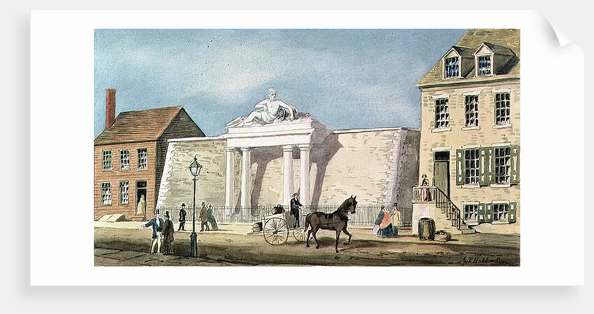 The Manhattan Company Reservoir, 1825 by G.P. & Son Hall