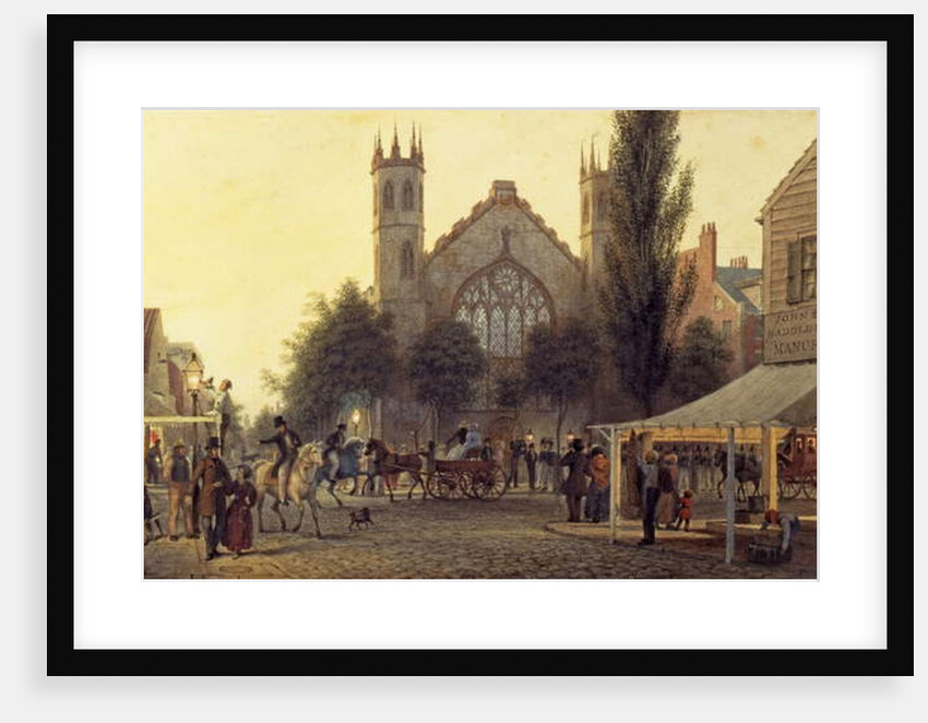 Night-Fall, St. Thomas's Church, New York, c.1835 by George Harvey