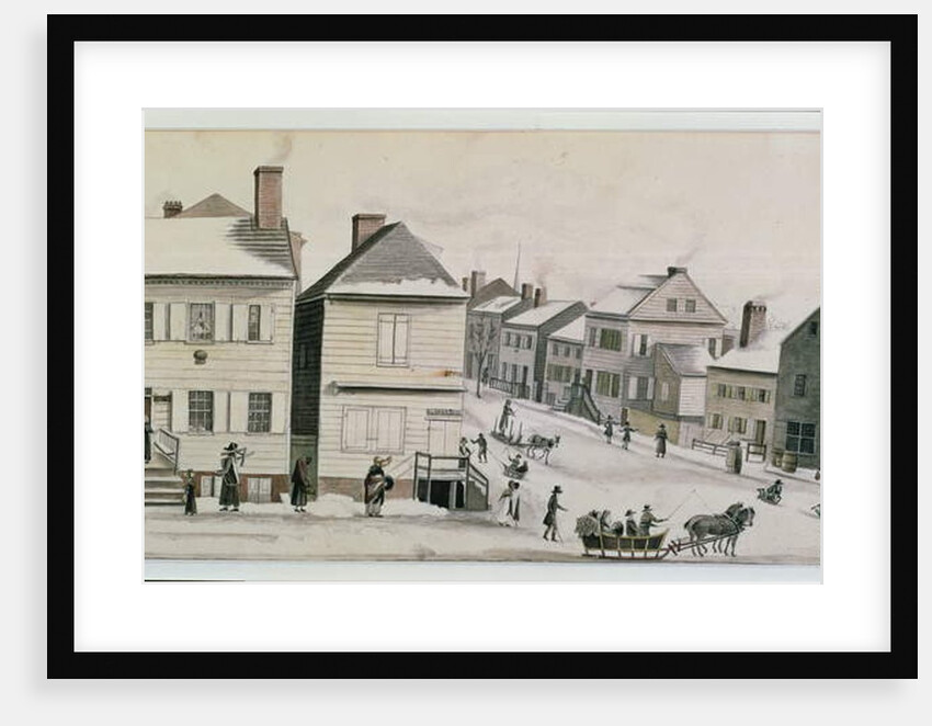 The Corner of Warren and Greenwich Street, 1809 by Anne Marguerite Hyde de Neuville