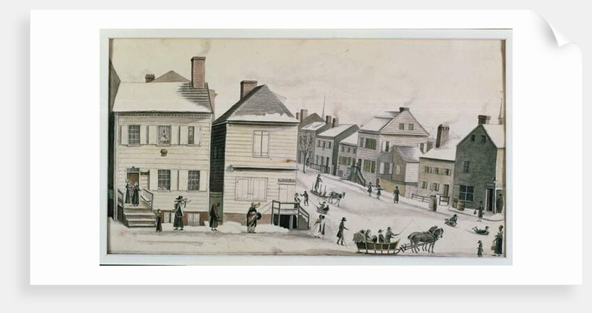 The Corner of Warren and Greenwich Street, 1809 by Anne Marguerite Hyde de Neuville