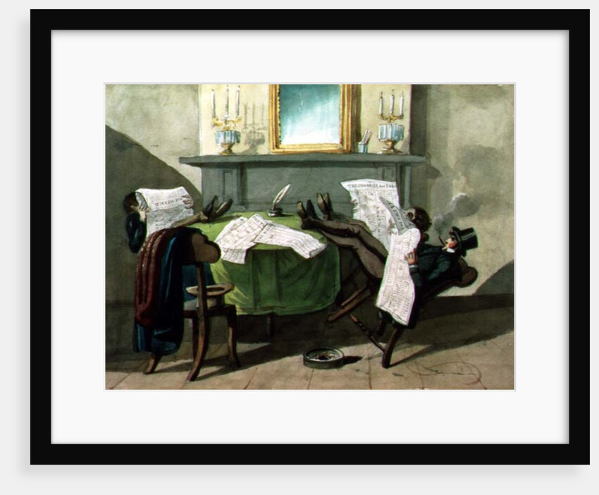 Astor House Reading Room, 1840 by Nicolino Calyo
