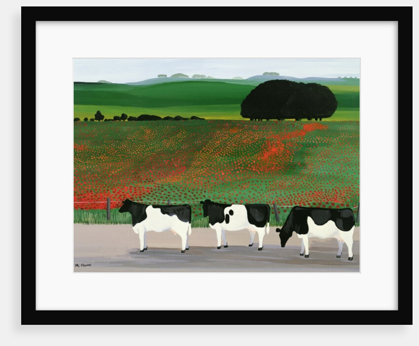 Cows and Poppies by Maggie Rowe