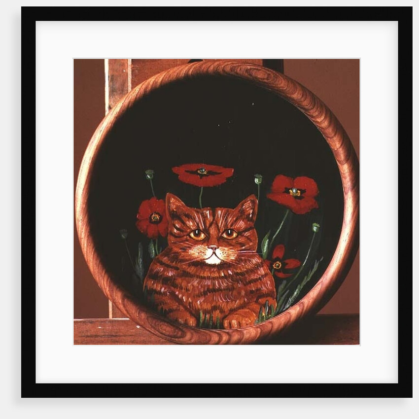 Cat and Poppies by Maggie Rowe