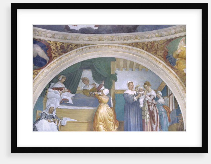 Nativity of the Virgin, lunette from the Lotto Chapel, 1525 by Lorenzo Lotto
