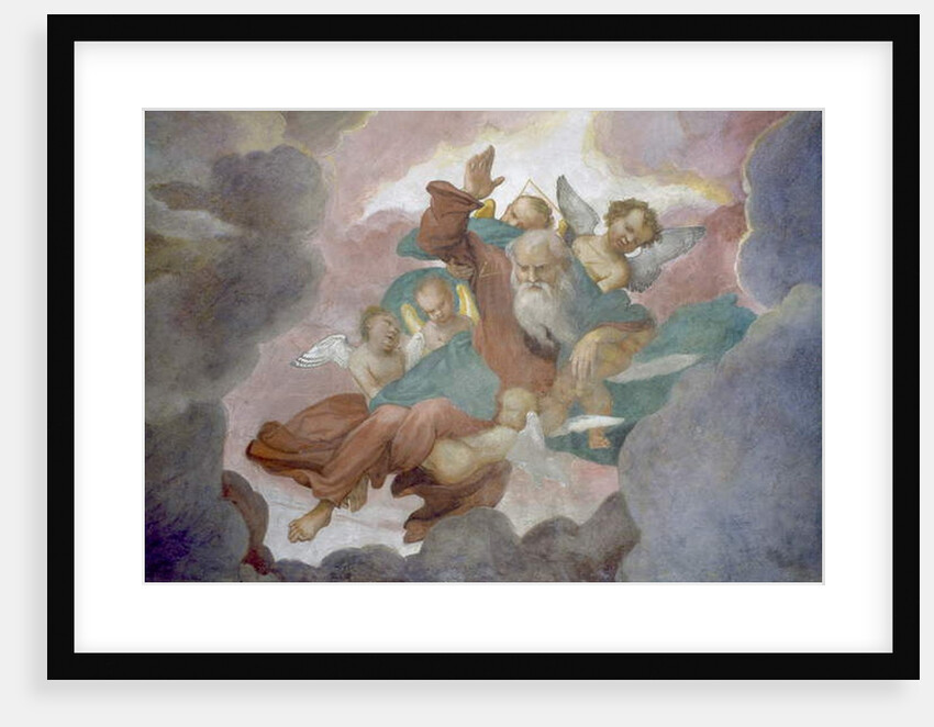 God lifted by Angels, 1525 by Lorenzo Lotto