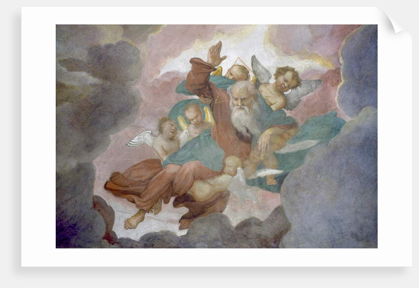God lifted by Angels, 1525 by Lorenzo Lotto