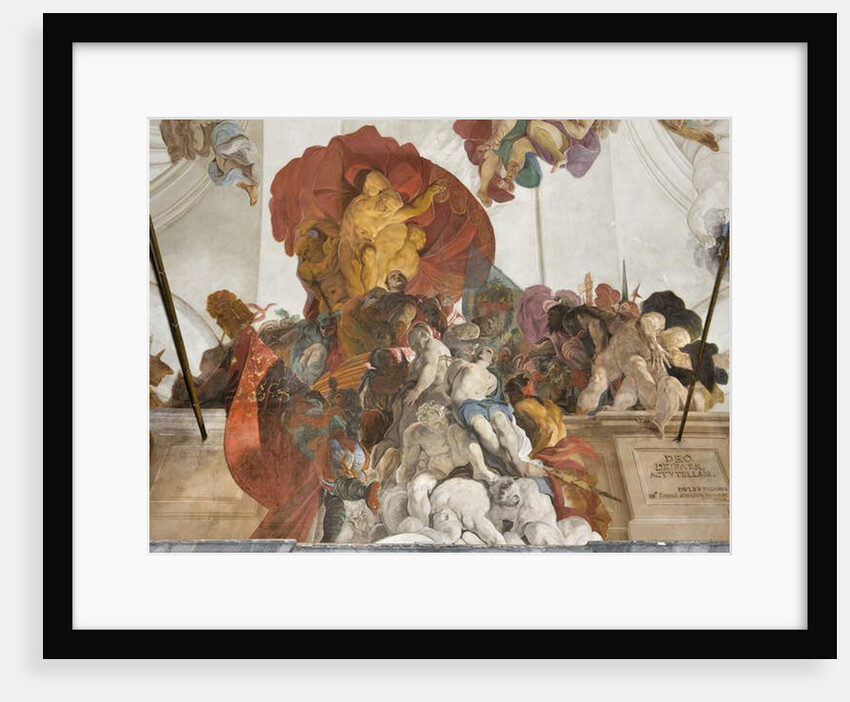 Roman judge condemning to death the Saints Apollonia, Lucy and Catherine of Alexandria, c.1696-97 by Paolo Pagani