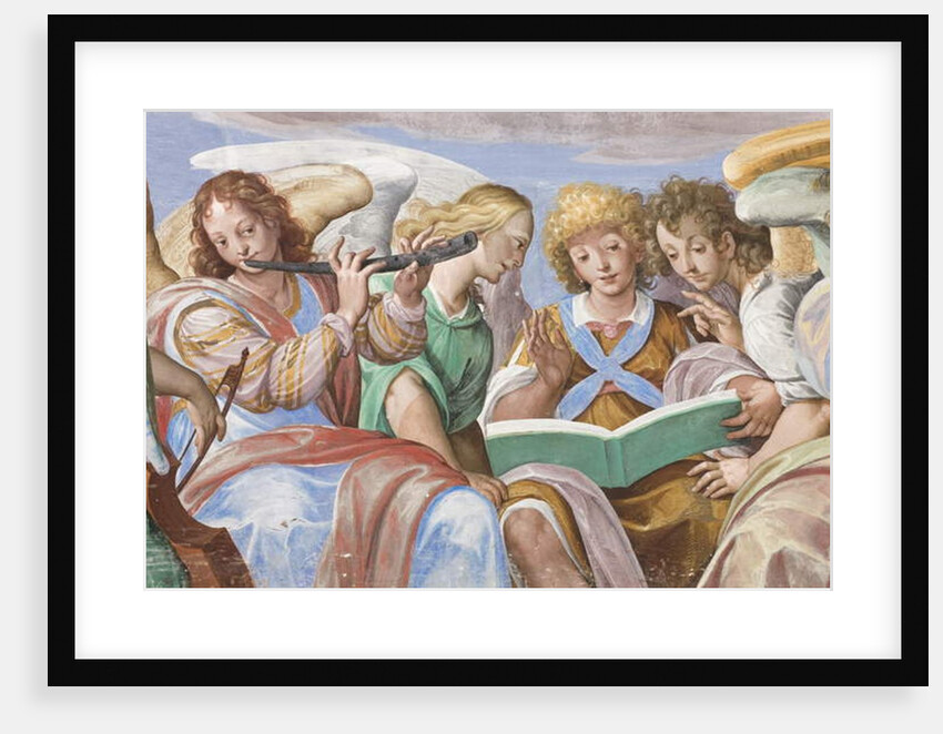 Angels singing and playing by Giovanni Mauro della (c.1575-1640) Rovere