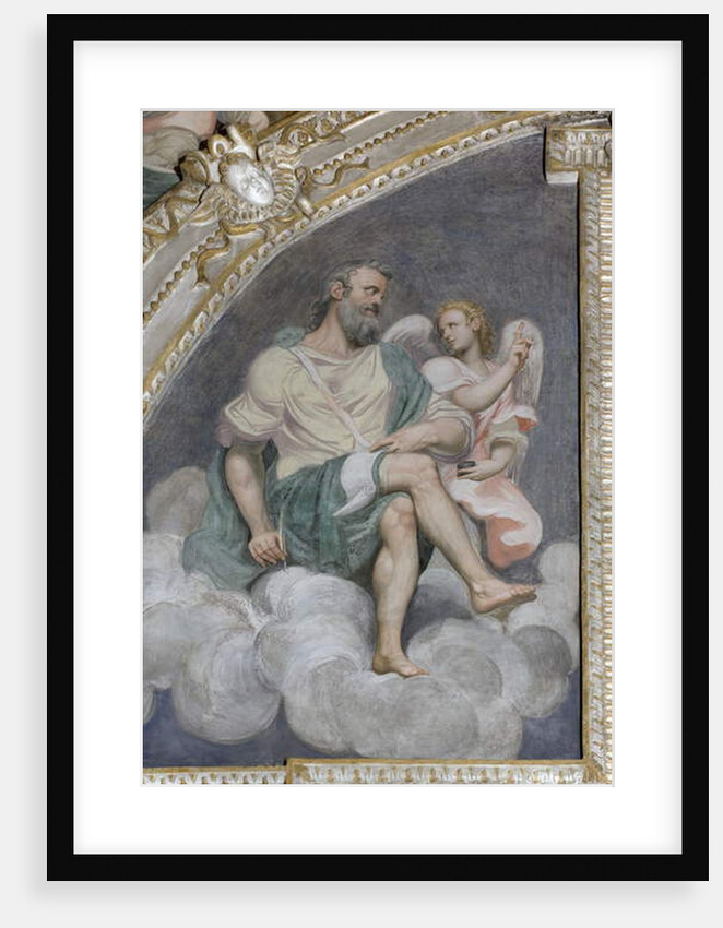 Sant Matthew and the Angel, Lunette, Presbytery, 1578-82 by Simone Veneziano Peterzano