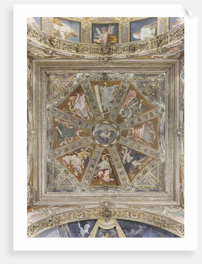 Angels and Blessing God by Simone Veneziano Peterzano