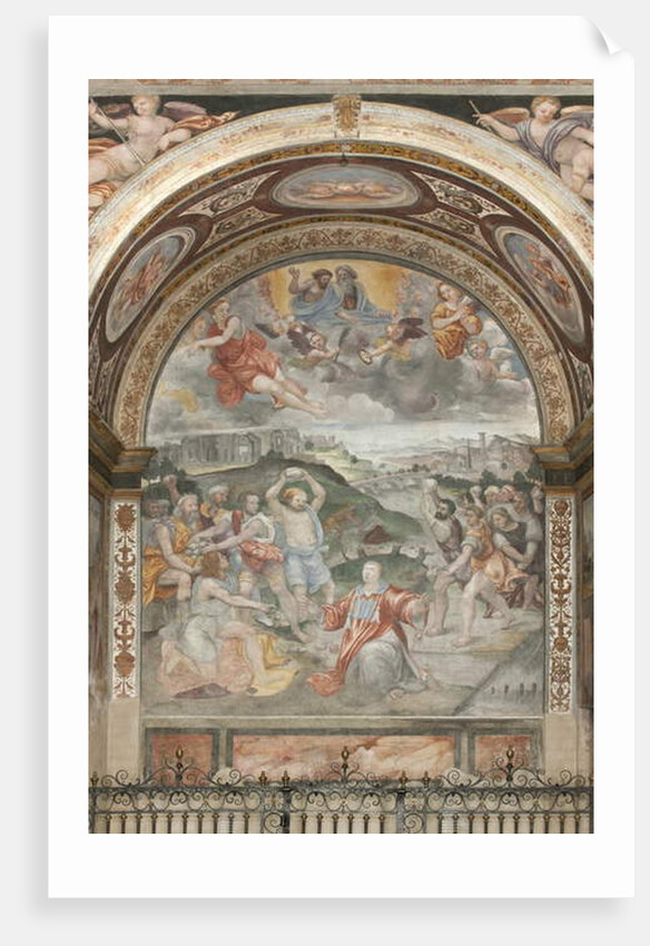 The Martyrdom of Saint Stephen, Left Chapel by Aurelio Luini